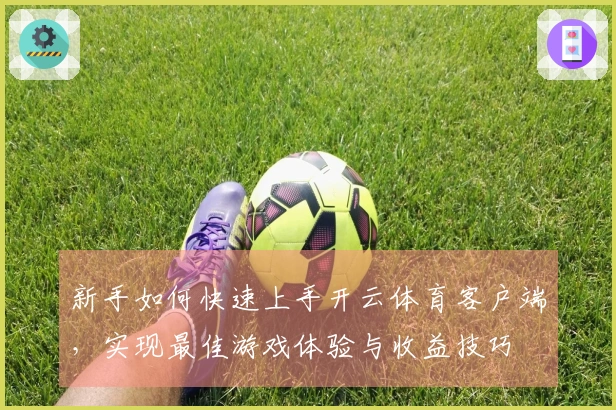 新手如何快速上手开云体育客户端，实现最佳游戏体验与收益技巧